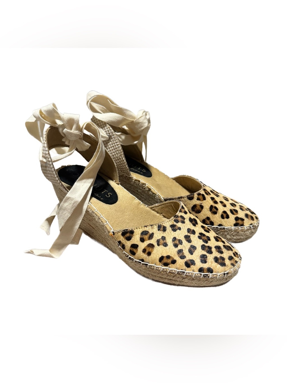 Coconuts by Matisse Firefly Lace Up Wedge Sandal Women's 7 Espadrille Leopard